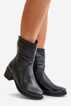 Boots On Low Heel Insulated With Fur Vinceza 85155 Black