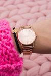 Stylish Copper Women's Watch with Bracelet
