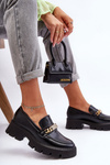 Classic Moccasins on a Chunky Platform Black Catch Me!