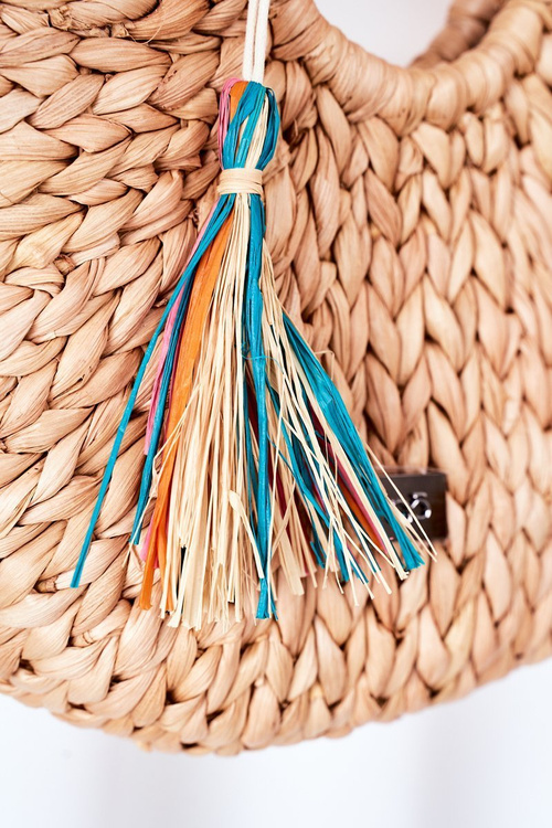 Braided Handbag Basket NOBO XK0490 Beige