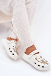 Women's Foam Slippers With Clips White Linaviela