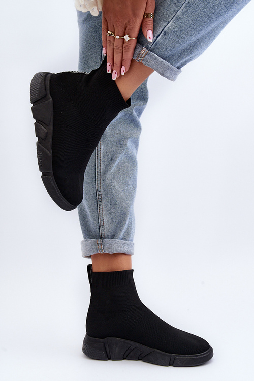 Women's Sports Shoes with Sock Black Zirila