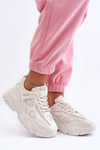 Women's Sneakers on a Chunky Platform Beige Agnenia