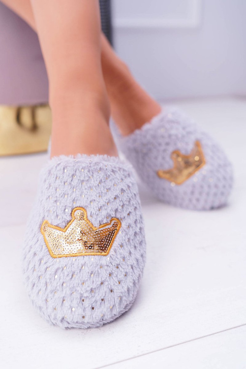 Women's Slippers SOXO Gold Crown Grey