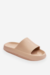 Fashionable Light Flip Flops On A Massive Sole Beige Rebel