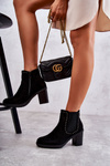 Suede Boots With Studs On A Post Black Cambia