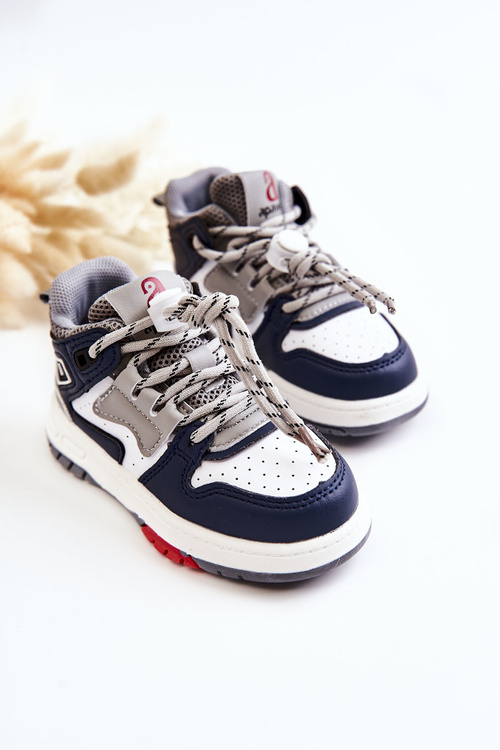 Buty Sportowe Dziecięce Wysokie Granatowe Bruce