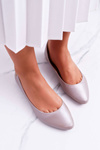 Women's Leather Ballerinas Maciejka Metallic Beige 04100-10