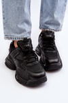 Sneakersy Damskie Masywna Platforma Czarne GOE NN2N4045