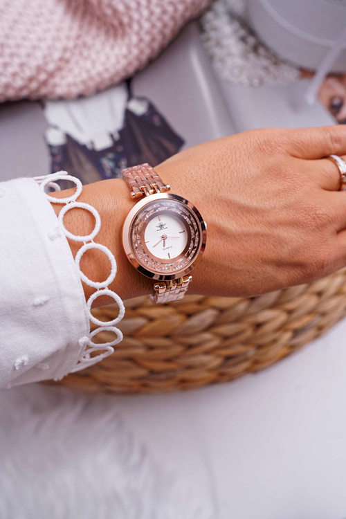 Women's Watch Michael John Pink Gold Curiosity