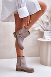 Women's Suede Boots On Flat Heel 3610 Lewski Cappucino