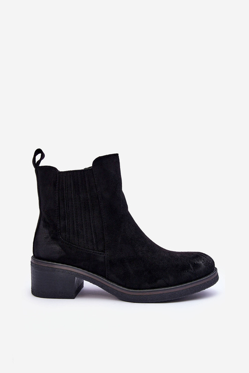Women's Classic Suede Boots Black Metanassa