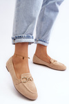 Women's Loafers With Beige Decoration Ghana