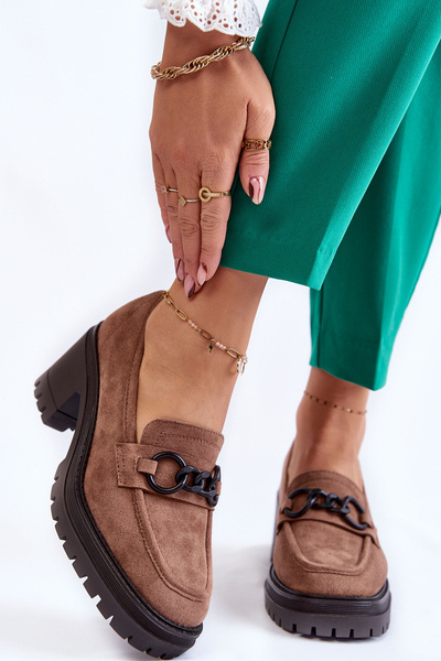 Women's Suede High Heels Dark beige Sanya