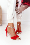 Sandals On High Heel S.Barski 280-58 Red-Gold