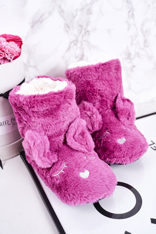 Children's Insulated Home Slippers Fuchsia Sleepyhead