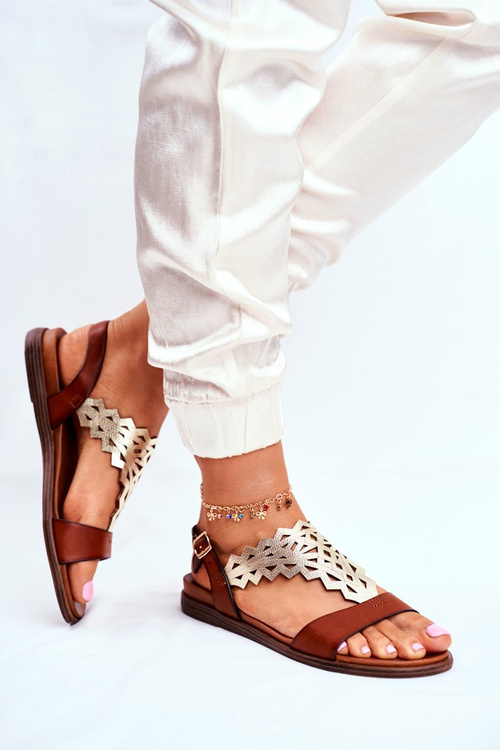 Women’s Sandals Flat Sergio Leone Brown SK035