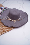 Women's Straw Hat Gray La Madrid