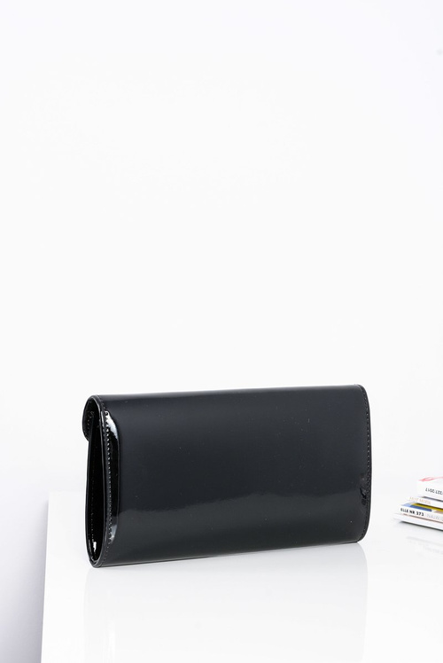 Women's Black Lacquered Handbag Clutch Bag