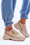 Flat Heel and Platform Sport Shoes Beige Icons