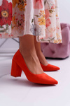 Women's Stiletto Sandals Suede Orange Neshka