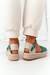 Sandals On A Braided Platform Green Megara