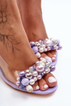 Transparent Stylish Heels On Heel Violet SBarski MR1037-17