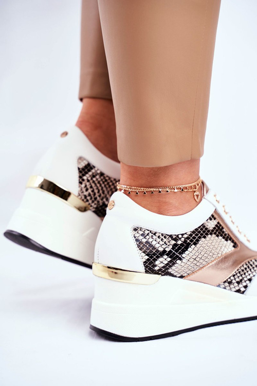 Leather Wedge Sneakers GOE GG2N3045 White