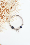 Steel Bracelet With Charms Clover Clover Silver-Black