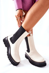 Women's High Chelsea Boots Beige Belive