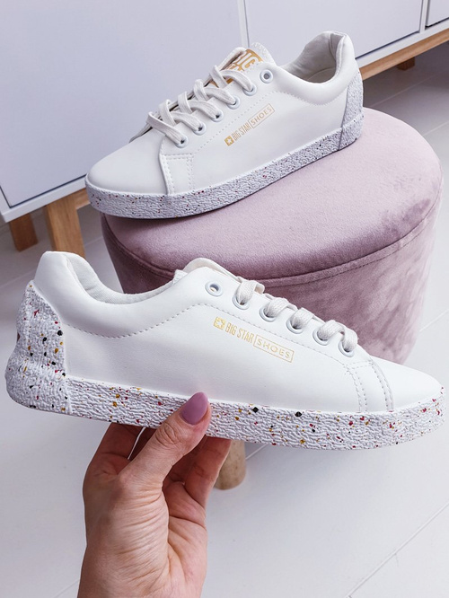 Women's Sneakers Big Star Red Star White AA274A007
