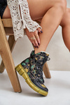 Leather Flat Lace-Up Ankle Boots Maciejka 06158-07 Yellow-Black