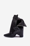 Leather-Lined Heeled Boots On The Stiletto Black Chevie