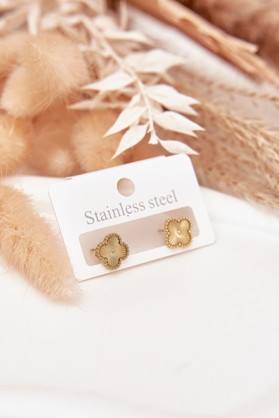 Earrings made of stainless steel gold