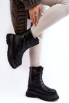 Women's Snow Boots With Thick Sole And Zipper GOE MM2N4078 Black