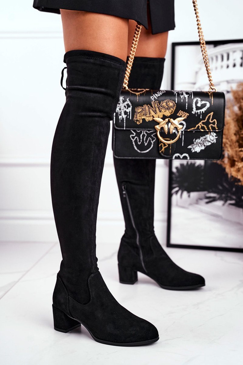 Women's boots Sergio Leone lycra black KZ281