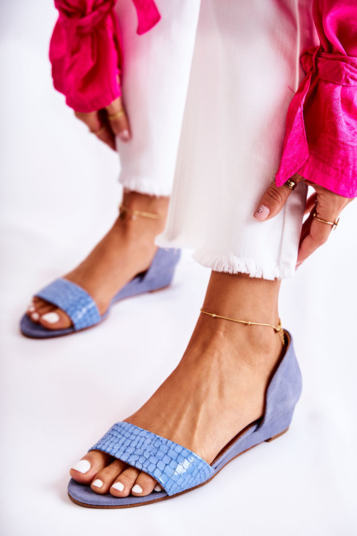 Leather Sandals Maciejka 1971-61 Blue