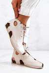 Light Leather Boots Maciejka 03426-25 Light Beige