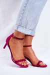 Women's Sandals On High Heel Classic Fuchsia Mintore