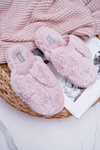 SOXO Women's Slippers Fluffy Pies with Ears Pink