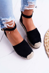 Espadryle Damskie Na Platformie Czarne Toca Toca