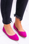 Women's Fuchsia Suede Ballerinas Dermeno