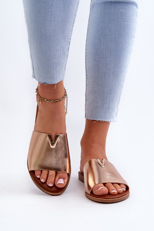 Women's Eco Leather Flat Sandals Golden Maliha