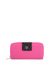 Large Women's Zip Wallet Dots Pink Huntress