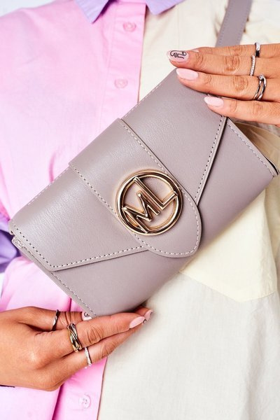 Small Purse Kidney Bag 2in1 Bruno Rossi Grey