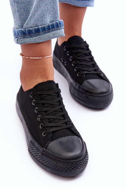 Low Classic Sneakers on Platform Black Jazlyn