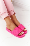 Women's Rubber Slippers Fuchsia Let's Swim