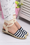 Women's Linen Ballerinas Tiered Mara Espadrilles Sea