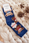 Women's Soft Warm Socks Teddy Bears Blue