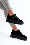 Low Women's Platform Sneakers Black Telirra